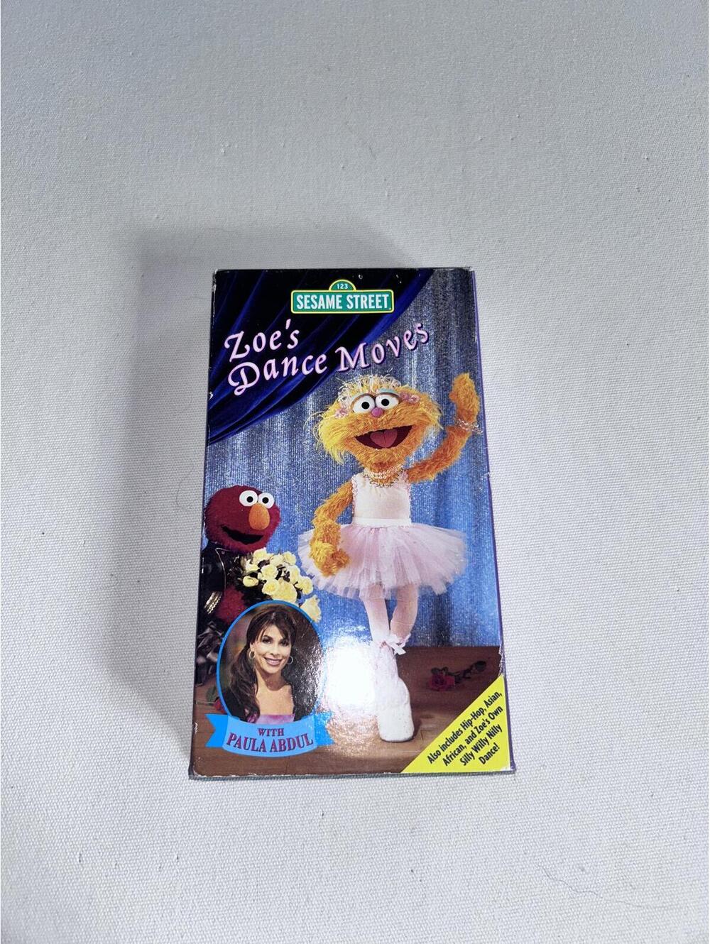 Sesame Street Zoe's Dance Moves VHS Tape with Paula Abdul